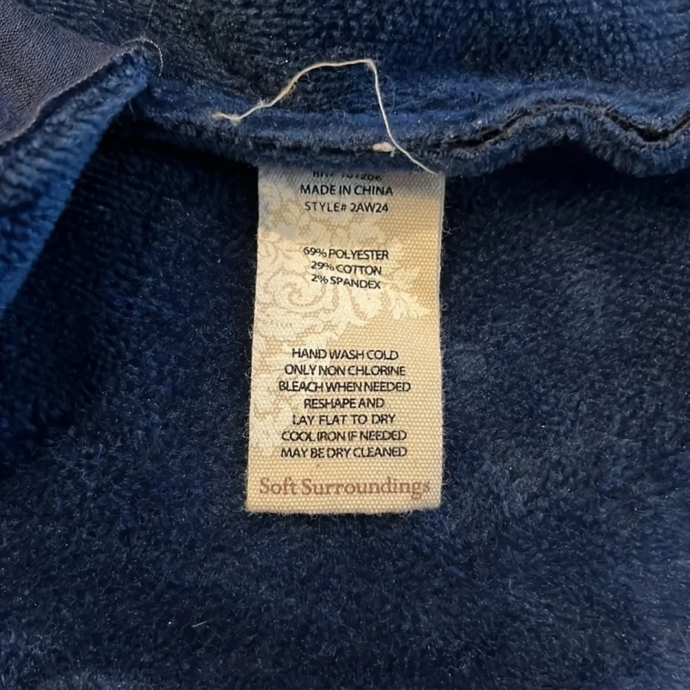 SOFT SURROUNDINGS | fleece lined so cozy cascading cardigan, size medium - Picture 3 of 4